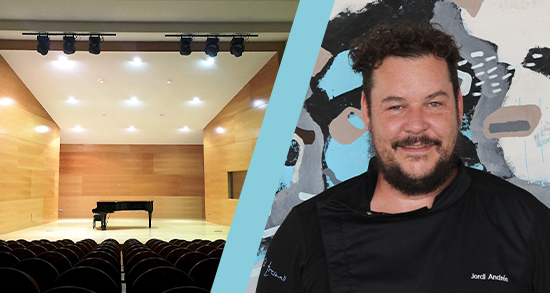 Experiencia gastroartística con la música del Conservatorio Profesional de Música de Lliria y degustación de gamba roja con platos del chef Jordi Andrés.